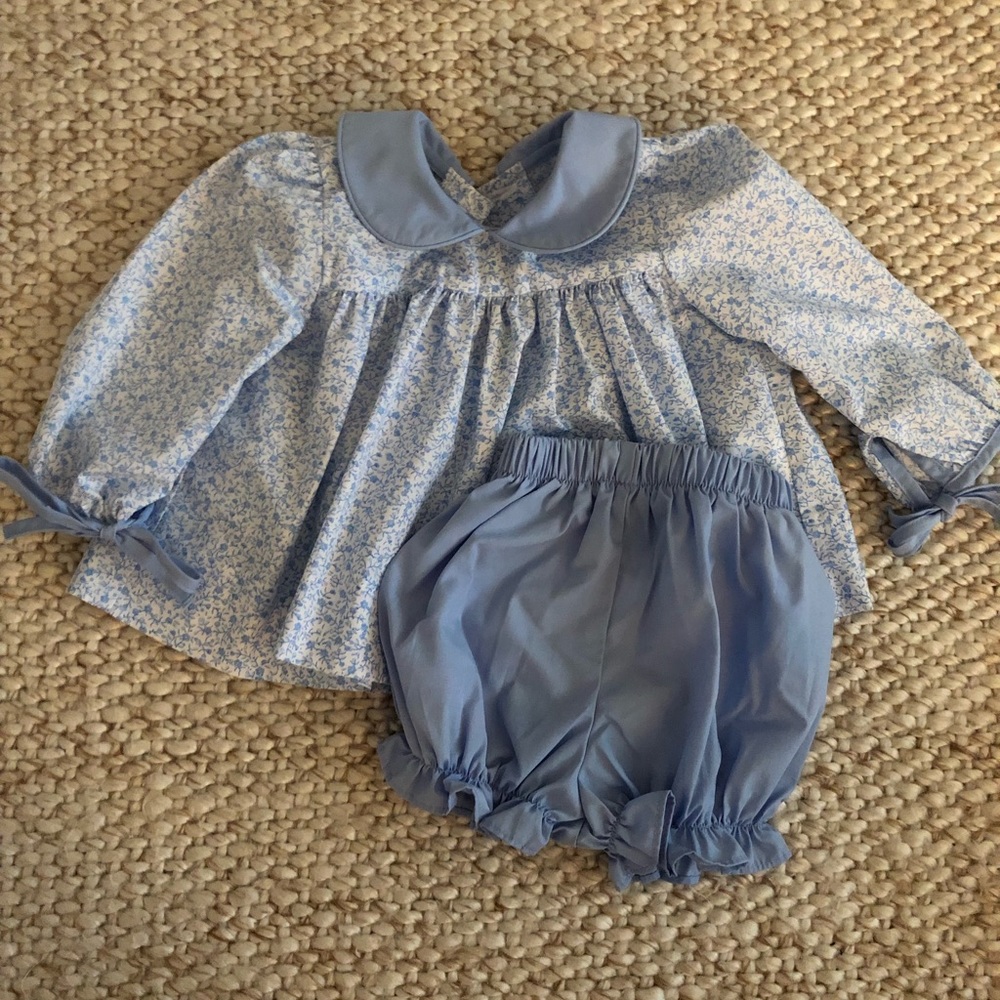 Classic Whimsy top and bloomer set